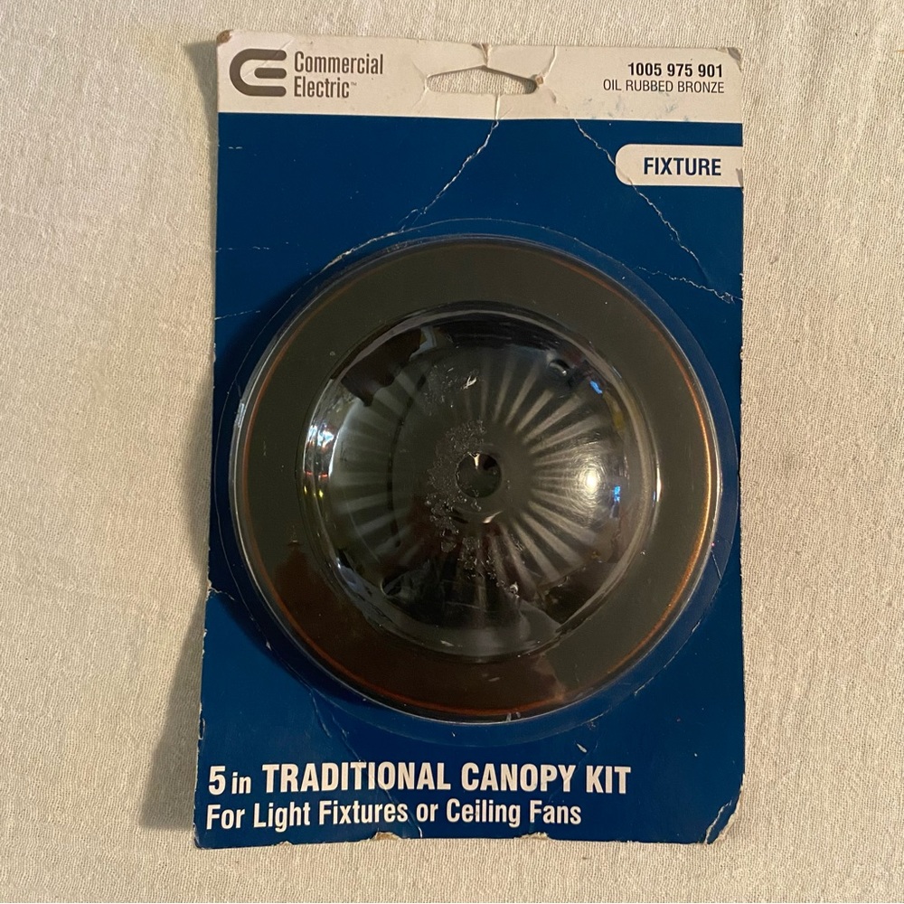 -Commercial Electric 5” Traditional Canopy Kit Oil Rubbed Bronze 1005 975 901